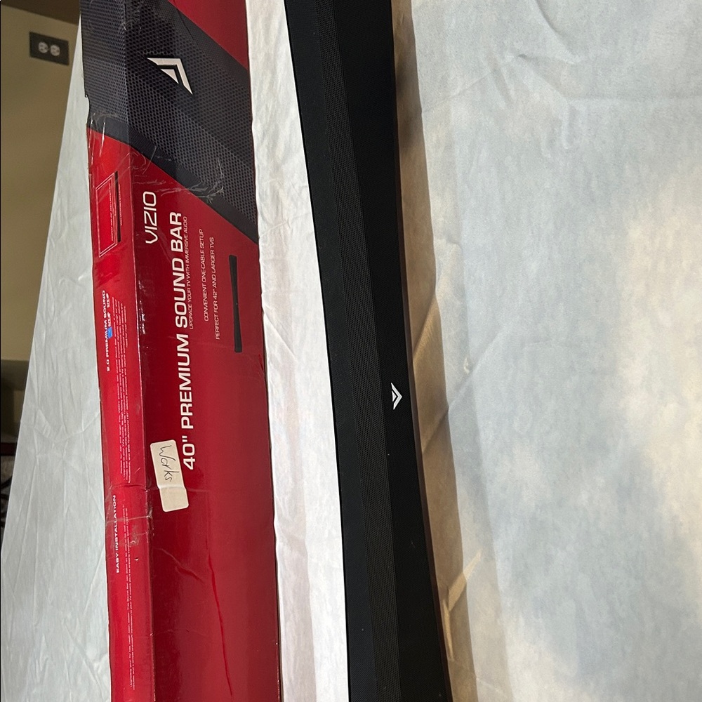 Vizio Premium Sound Bar in Black with Red Box